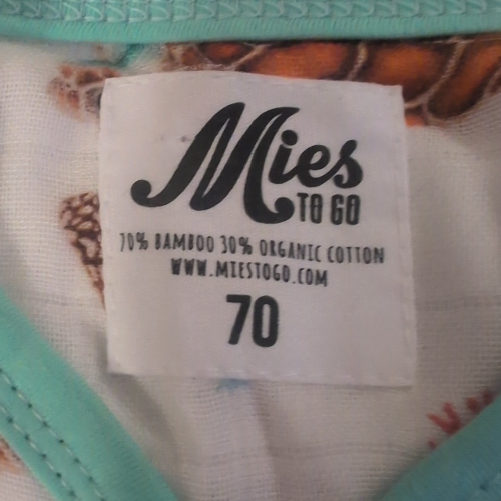Mies To Go World Of Mies Bamboo & Organic Cotton Ocean Sleep Sack Size 3-6 Month - Picture 2 of 9